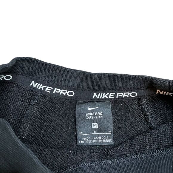NIKE PRO Get Fit Sweatshirt Black White Size Medium - Picture 7 of 7